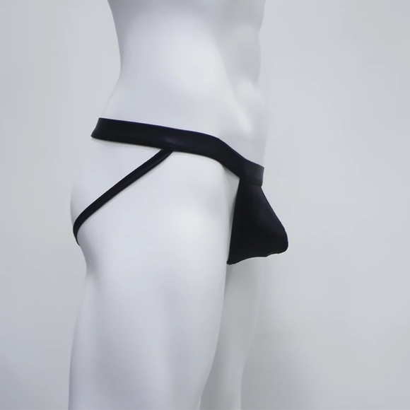 Faux Leather Jock - Black - Picture 9 of 9